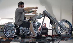 Harley Larsen on Chopper City Custom's 330mm Phat Chopper for Bob Dawg