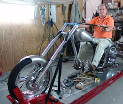 Dennis on his Harley Conversion