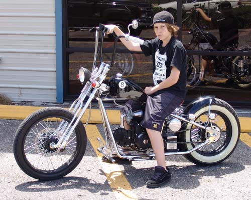Beau on Hardknock Mini Motorcycle