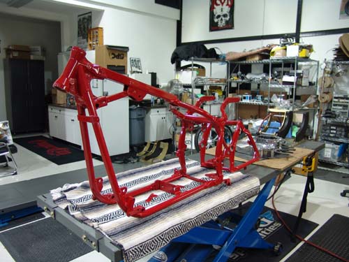 Ian's FLSTS Remodel Powder Coated Frame